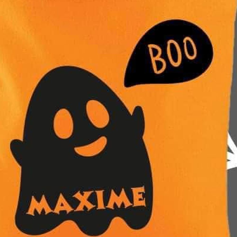 Mini totebag Halloween, fantôme et prénom